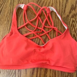 Coral Strappy Sports Bra lululemon